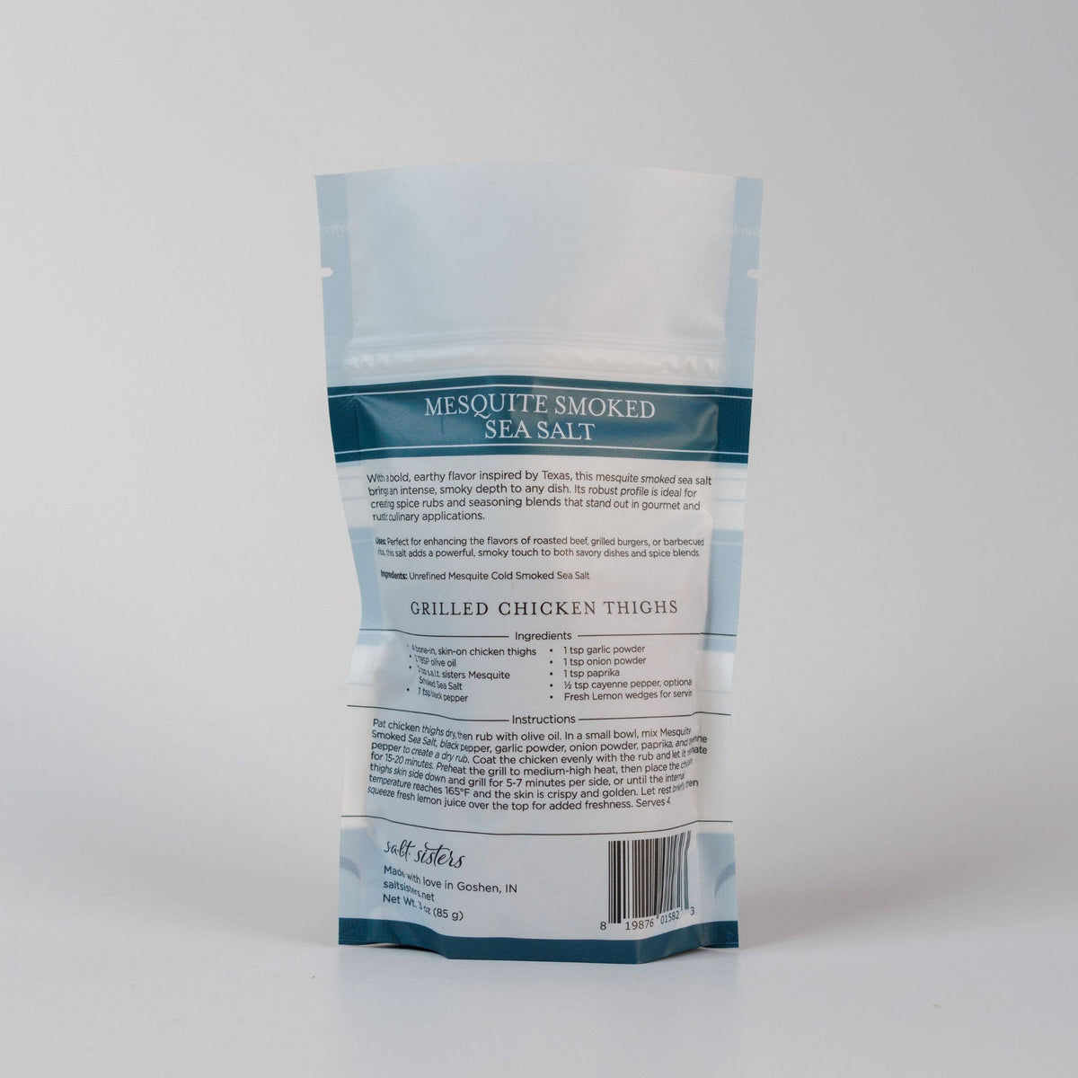 Salt Sisters - All-Natural Sea Salt - Mesquite Smoked - 3 oz