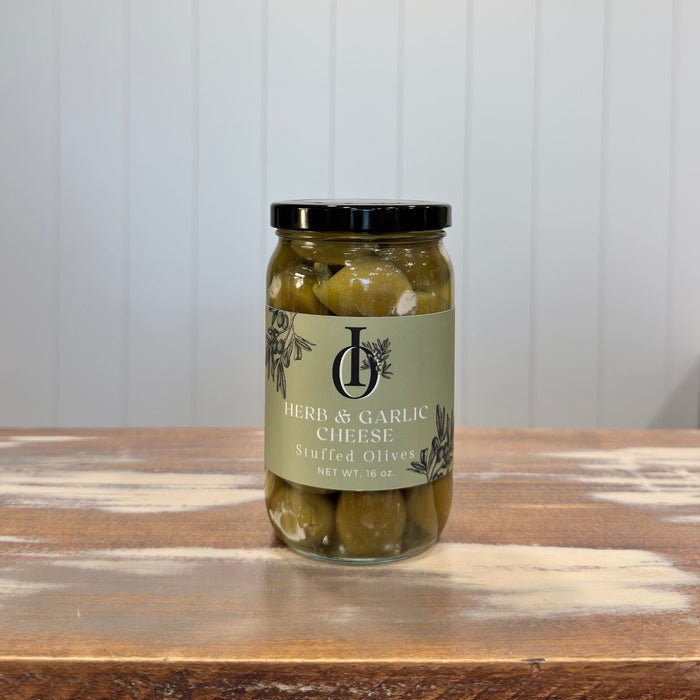Herb & Garlic Cheese Stuffed Olives