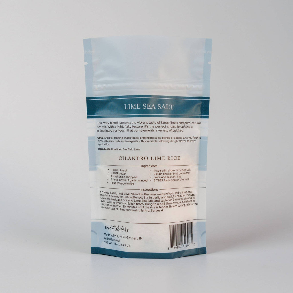 Salt Sisters - All-Natural Sea Salt - Lime - 2 oz